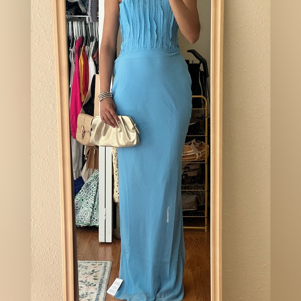 Elegant Blue Maxi Formal Dress